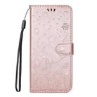 For For Honor X6c / X6b / X6a / X5b Cat and Bee Embossed Flip Leather Phone Case(Rose Gold) - 2