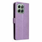 For For Honor X6c / X6b / X6a / X5b Cat and Bee Embossed Flip Leather Phone Case(Purple) - 3