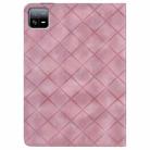 For Xiaomi Pad 6 / 6 Pro Rhombus Embossing Leather Tablet Case(Pink) - 3