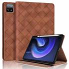 For Xiaomi Pad 6 / 6 Pro Rhombus Embossing Leather Tablet Case(Brown) - 1
