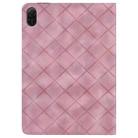 For Honor Pad X9 2023 / X8 Pro Rhombus Embossing Leather Tablet Case(Pink) - 3