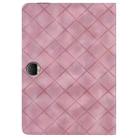 For Honor Pad 9 12.1 2023 Rhombus Embossing Leather Tablet Case(Pink) - 3