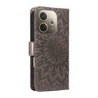For OPPO A5 Pro 5G Global Embossed Sunflower Pattern Flip Leather Phone Case(Grey) - 3