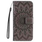 For OPPO K12x 5G Global Embossed Sunflower Pattern Flip Leather Phone Case(Grey) - 2