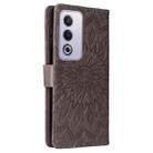 For OPPO K12x 5G Global Embossed Sunflower Pattern Flip Leather Phone Case(Grey) - 3