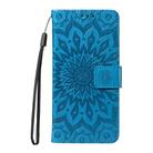For vivo Y29S 5G / Y04 Embossed Sunflower Pattern Flip Leather Phone Case(Blue) - 2