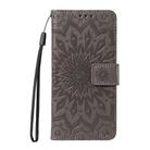 For Honor X8C 4G Global Embossed Sunflower Pattern Flip Leather Phone Case(Grey) - 2