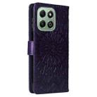 For Honor X6c / X6b / X6a / X5b Embossed Sunflower Pattern Flip Leather Phone Case(Purple) - 3