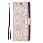 For Honor X6c / X6b / X6a / X5b Embossed Sunflower Pattern Flip Leather Phone Case(Rose Gold) - 2