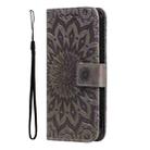 For Honor X6c / X6b / X6a / X5b Embossed Sunflower Pattern Flip Leather Phone Case(Grey) - 2