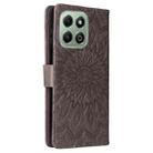 For Honor X6c / X6b / X6a / X5b Embossed Sunflower Pattern Flip Leather Phone Case(Grey) - 3