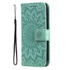 For Honor X6c / X6b / X6a / X5b Embossed Sunflower Pattern Flip Leather Phone Case(Green) - 2