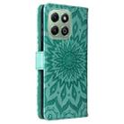 For Honor X6c / X6b / X6a / X5b Embossed Sunflower Pattern Flip Leather Phone Case(Green) - 3