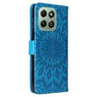 For Honor X6c / X6b / X6a / X5b Embossed Sunflower Pattern Flip Leather Phone Case(Blue) - 3