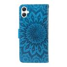 For Samsung Galaxy A06 5G / 4G Embossed Sunflower Pattern Flip Leather Phone Case(Blue) - 3