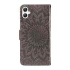 For Samsung Galaxy A07 5G Embossed Sunflower Pattern Flip Leather Phone Case(Grey) - 3