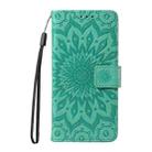 For Samsung Galaxy A07 5G Embossed Sunflower Pattern Flip Leather Phone Case(Green) - 2