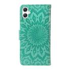 For Samsung Galaxy A07 5G Embossed Sunflower Pattern Flip Leather Phone Case(Green) - 3