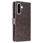 For Samsung Galaxy A36 5G / M56 5G Embossed Sunflower Pattern Flip Leather Phone Case(Grey) - 3