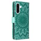 For Samsung Galaxy A56 5G Embossed Sunflower Pattern Flip Leather Phone Case(Green) - 3