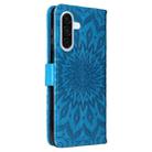 For Samsung Galaxy A56 5G Embossed Sunflower Pattern Flip Leather Phone Case(Blue) - 3