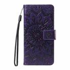 For Xiaomi 15 Ultra 5G Global Embossed Sunflower Pattern Flip Leather Phone Case(Purple) - 2