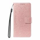 For Xiaomi Poco M6 Pro 4G Global Embossed Sunflower Pattern Flip Leather Phone Case(Rose Gold) - 2