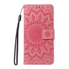 For Xiaomi Poco M6 Pro 4G Global Embossed Sunflower Pattern Flip Leather Phone Case(Pink) - 2