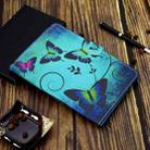 For Samsung Galaxy Tab A7 10.4 2020 T500 Colored Drawing Stitching Horizontal Flip Leather Case with Holder & Card Slots(Green Butterflies) - 4