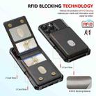 For iPhone 16 Pro 2-in-1 Magnetic Wallet MagSafe Leather Back Phone Case(Black) - 3