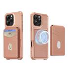 For iPhone 16 Pro 2-in-1 Magnetic Wallet MagSafe Leather Back Phone Case(Pink) - 2