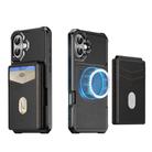 For iPhone 16 Plus 2-in-1 Magnetic Wallet MagSafe Leather Back Phone Case(Black) - 2