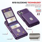 For iPhone 16 2-in-1 Magnetic Wallet MagSafe Leather Back Phone Case(Purple) - 3