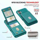 For iPhone 16 2-in-1 Magnetic Wallet MagSafe Leather Back Phone Case(Green) - 3