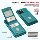 For iPhone 14 2-in-1 Magnetic Wallet MagSafe Leather Back Phone Case(Green) - 3
