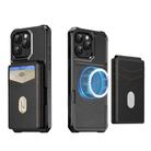 For iPhone 12 / 12 Pro 2-in-1 Magnetic Wallet MagSafe Leather Back Phone Case(Black) - 2
