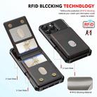 For iPhone 12 / 12 Pro 2-in-1 Magnetic Wallet MagSafe Leather Back Phone Case(Black) - 3