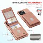 For iPhone 12 Pro Max 2-in-1 Magnetic Wallet MagSafe Leather Back Phone Case(Pink) - 3