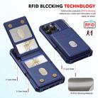 For iPhone 11 Pro Max 2-in-1 Magnetic Wallet MagSafe Leather Back Phone Case(Blue) - 3