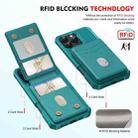 For iPhone 11 Pro Max 2-in-1 Magnetic Wallet MagSafe Leather Back Phone Case(Green) - 3