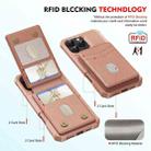 For iPhone 11 Pro Max 2-in-1 Magnetic Wallet MagSafe Leather Back Phone Case(Pink) - 3