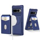For Google Pixel 7 Pro 2-in-1 RFID Wallet Magnetic MagSafe Leather Phone Case(Blue) - 1