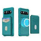 For Google Pixel 9 / 9 Pro 2-in-1 RFID Wallet Magnetic MagSafe Leather Phone Case(Green) - 2