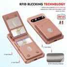 For Google Pixel 9 Pro XL 2-in-1 RFID Wallet Magnetic MagSafe Leather Phone Case(Pink) - 3