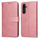 For Samsung Galaxy F16 5G / M16 5G Classic Calf Texture Flip Leather Phone Case(Rose Gold) - 1