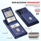 For Samsung Galaxy S22 Ultra 5G 2-in-1 Magnetic Wallet MagSafe Leather Back Phone Case(Blue) - 3