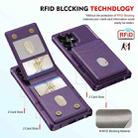For Samsung Galaxy S22 Ultra 5G 2-in-1 Magnetic Wallet MagSafe Leather Back Phone Case(Purple) - 3