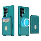 For Samsung Galaxy S22 Ultra 5G 2-in-1 Magnetic Wallet MagSafe Leather Back Phone Case(Green) - 2
