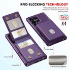 For Samsung Galaxy S23 Ultra 5G 2-in-1 Magnetic Wallet MagSafe Leather Back Phone Case(Purple) - 3