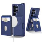 For Samsung Galaxy S24 Ultra 5G 2-in-1 Magnetic Wallet MagSafe Leather Back Phone Case(Blue) - 1